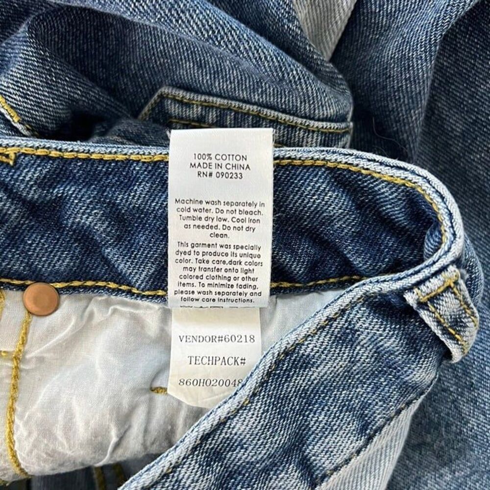 PacSun 90s Eco Two-Tone High Rise Colorblock Patch Boyfriend Jeans Women's 24 - Picture 12 of 15